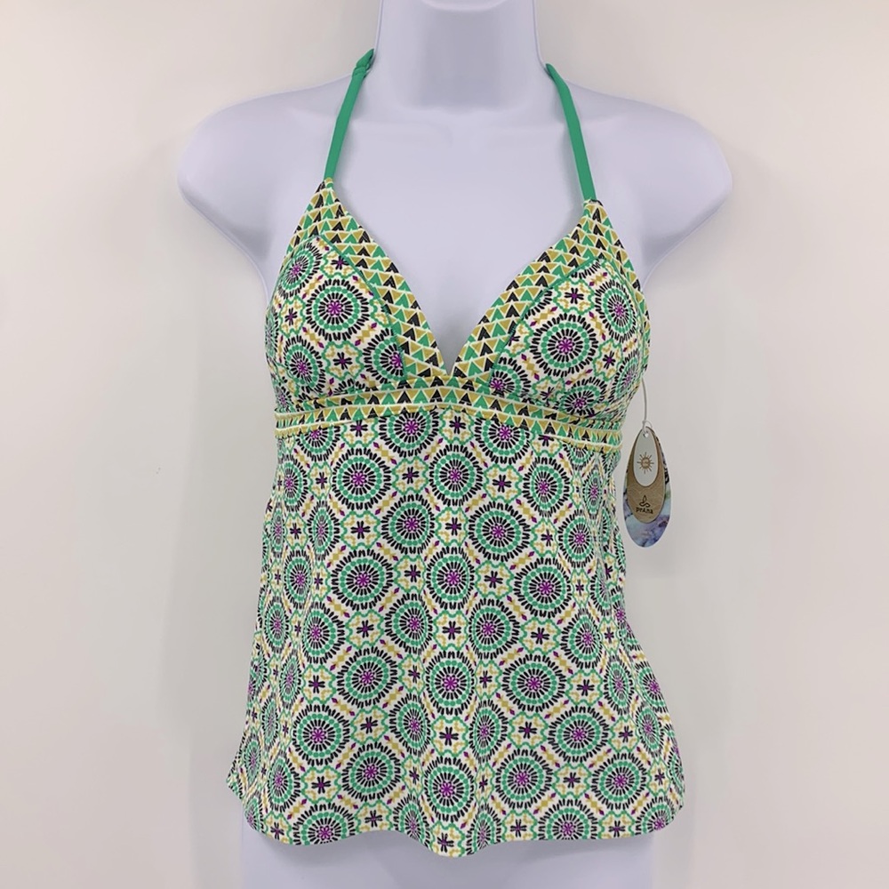PrAna Aleka Tankini Cool Green Sundial Size S